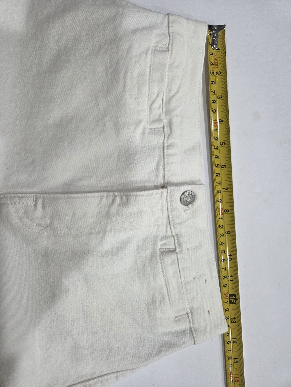 NWT Madewell White High-Waist Shorts Sz.25 White Denim - Picture 5 of 8